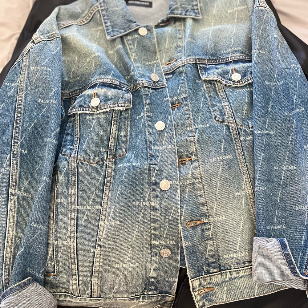 Never worn Women Balenciaga designer denim jean jacket